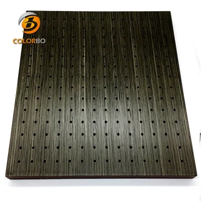 Perforated Panel and Hooks Perforated Paint Acoustic MDF Sound Absorbing Board Perforated Micro Wooden Timber Acoustic Panel