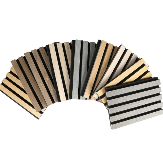 Music Studio Room Decorative Art Veneer Slatted MDF Wooden Acoustic Diffuser Soundproofing Wall Sound Acoustic Panels
